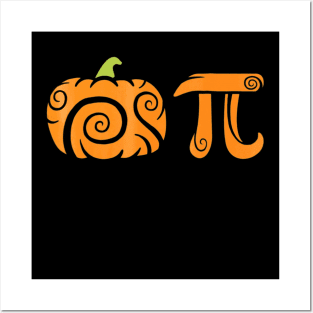 Pumpkin Pi Funny Halloween Pie Math Lover Algebra Posters and Art